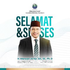 an advertisement for the seminar on selamat and susses with a man in a suit