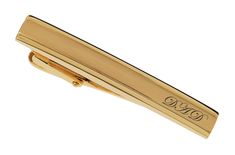 "This personalized gold tie clip has a beautiful brushed center that is ideal for engraving. Each personalized tie clip can be custom engraved with a name, date or monogrammed initials. Our engraved tie clips make great wedding gifts for your groomsmen and best man. All of our high quality tie clips are precision laser engraved by our expert team of engravers. Stainless Steel Two Tone Gold Tie Clip Clasp closure Dimensions: 2.25\" x 0.3\" Black Leatherette Gift Box Included How To Send Engraving Gold Tie Clip, Custom Tie Clip, Personalized Tie Clip, Personalized Tie, Gold Tie, Great Wedding Gifts, Groomsmen Gifts, Custom Ties, Tie Clips