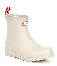 From Hunter&#x2C; the Play Short Rain Booties feature:Rubber upperWaterproofSlip onBack pull tabRecycled polyester liningRubber outsoleApprox. 5.5" boot shaft heightApprox. 13" boot shaft circumferenceApprox. 1" heel heightImported. Hunter Play Boots, Hunter Short Boots, Hunter Rain Boots Short, Hunter Boots Short, Cute Rain Boots, Hunter Boots Outfit, Weatherproof Boots, Short Rain Boots, Fashionable Snow Boots