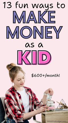 How to make money as a kid - there's nothing like having your own money as a child or teen, so here are 13+ fun and easy things kids can do to earn their own money. Whether you are a kid, a teenager or a parents looking for ways to keep your children busy this summer, these fun ways to make money as a kid are bound to be a hit! There are lots of ideas for making money at home and even out of the house for kids of all ages. Kid business ideas and job ideas for kids - let's get that entrepreneurial spirit started young! Ways To Make Money As A 13 Yo, How To Make Money As A Teenager At Home, Ways To Make Money As A Teenager, Kid Business Ideas, Fun Ways To Make Money, Making Money At Home, House For Kids, Own Business Ideas, How To Get Money Fast