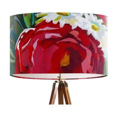 Scarlet Heaven Statement Lampshade, Loose Florals, Light Em Up, Painting Lamp Shades, Handmade Lampshades, Drum Pendant Lighting, Painting Lamps, Diy Lamp Shade, Drum Pendant