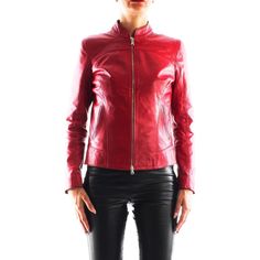 Italian handmade Women soft genuine lambskin leather jacket slim fit color Red Chic Fitted Leather Biker Jacket, Designer Red Leather Jacket, Fitted Red Leather Jacket For Work, Red Fitted Leather Biker Jacket, Classic Red Fitted Leather Jacket, Classic Fitted Red Leather Jacket, Designer Fitted Biker Jacket With Zipper, Designer Fitted Biker Jacket With Zipper Closure, Spring Leather Fitted Biker Jacket