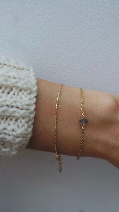 Dainty labradorite bracelet. Blue flash labradorite bracelet. | Etsy Minimalist 14k Gold Filled Bracelets With Gemstones, Minimalist Gold Chain Bracelet With Gemstone, Dainty Labradorite Jewelry For Everyday, Dainty Gemstone 14k Gold Filled Bracelets, Silver Labradorite Dainty Jewelry, Dainty Silver Labradorite Jewelry, Dainty Moonstone Bracelets For Everyday, Minimalist Rose Gold Bracelet With Gemstone, Minimalist Adjustable Gemstone Chain Bracelet