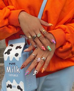 Unghie Sfumate, Cow Nails, Aesthetic Feed, Edgy Nails, Colorful Nails, Tumblr Aesthetic, Aesthetic Tumblr, Nails 2020