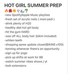 Summer Checklist Aesthetic, Summer Glow Up Ideas, Summer Glowup Aesthetic, Glow Up Tips Before Summer, How To Romanticize Summer, Preparing For Vacation, Treps Ideas For Kids, Beach Glow Up, Summer Body Tips