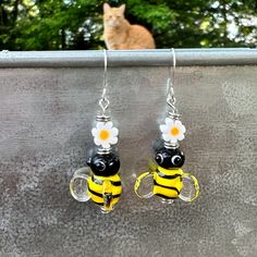 Buzz, buzz, buzz, will you be my honey? Buzz, buzz, buzz, I'm your little bee...any other swing dancers from the 90's getting a yen to dance when you see these sweet little numbers? Perfect for your favorite beekeeper or pollinator protector! Honey Bee Earrings, My Honey, Bee Earrings, Bee Keeping, Jewelry Earrings Dangle, Etsy Earrings, Dangle Drop Earrings, Chelsea, Dangle Earrings