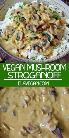 vegan mushroom stroganonoff is an easy and delicious side dish