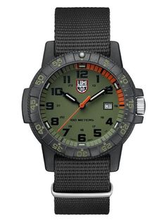 Luminox 0320 Series LEATHERBACK SEA TURTLE GIANT Nylon Mens Watch 0337 - Shop at Altivo.com Green Analog Watch For Everyday Use, Leatherback Sea Turtle, Giant Sea Turtle, Luminox Watches, Luminous Paint, Outdoor Watch, Outfits Hombre, Brushed Stainless Steel, Watch Collection