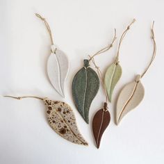 Australian Christmas Decorations Ceramic Eucalyptus Leaves by Kim Wallace Ceramics Clay Christmas Decorations, Ceramic Christmas Decorations, Pottery Ornaments, Aussie Christmas, Australian Gifts, Australian Christmas, Eucalyptus Leaf, Leaf Ornament, Teachers Gifts