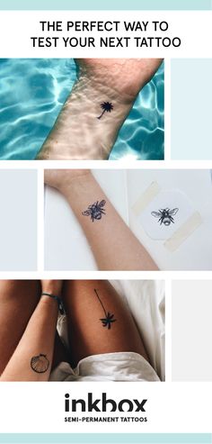 the perfect way to test your next tattoo is with inkbox temporary tattoos on both legs