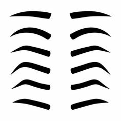 the different types of eyebrows are shown in black