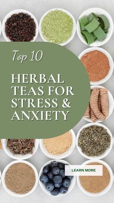 Herbal Teas for Stress & Anxiety Teas For Focus, Tea For Relaxation, Calming Herbal Tea Recipes, Calming Tea Recipe, Apothecary Supplies, Calming Teas, Focus Tea, Relaxing Herbal Tea, Medicinal Teas