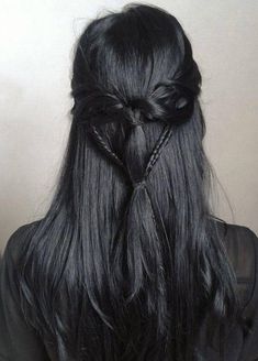 Charcoal Hairstyles Trends For 2016!!! Jet Black Hair, Black Hair Color, Long Black Hair, Hair Envy, Hair Color For Black Hair, Brown Hair Colors, Hair Dos, Long Black