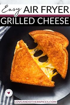 an easy air fryer grilled cheese sandwich on a plate