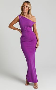 Runaway The Label - Chyna Midi Dress in Purple Purple Dress Work Outfit, One-shoulder Midi Dress For Prom Season, Glamorous Asymmetrical Midi Dress For Prom, One-shoulder Midi Dress For Prom Evening, One Shoulder Midi Dress For Prom Evening, Formal One Shoulder Midi Dress For Prom, Formal One-shoulder Midi Dress For Prom Season, Formal One-shoulder Midi Dress For Prom, One-shoulder Midi Dress For Prom