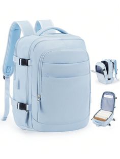 VGCUB Travel Backpack Women's Short Trip Bag Large Capacity Schoolbag Male College Student Computer Bag Travel Luggage Backpack Blue Casual,Preppy,Sporty   Fabric Plain    Luggage & Travel Gear, size features are:Bust: ,Length: ,Sleeve Length: Trip Bag, Retail Bag, Women Backpack Travel, Kraft Bag, Luggage Backpack, Brown Paper Bag, Computer Bag, Blue Backpack, Computer Bags