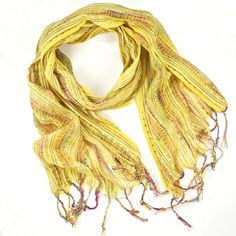 Guatemalan Handwoven Scarf - Yellow – JJ Caprices Lake Atitlan Guatemala, Gold Scarf, Lake Atitlan, Handwoven Scarf, Purple Fashion, Red Fashion, Scarf Shawl, Guatemala, Fashion Blogger