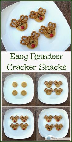 easy reindeer cracker snacks for kids to make