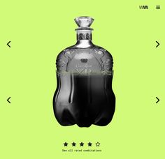 an advertisement for the perfume brand emo is shown on a green background with five stars