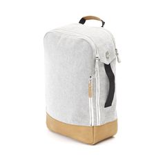 BACKPACK - Raw Blend Natural Leather - This is your flexible, everyday companion for work, travel and leisure. Contemporary in design and made from water-resistant cotton canvas, it opens to a spacious main compartment where padded and neoprene sleeves and a zipped pocket take care of up to a 15” notebook, iPad and documents. A front zip keeps gadgets within easy reach. If you’re not in a backpack mood, simply grab one of the two side handles and head out - the city is yours to explore. Sewing Tutorials Bags, Leather Trims, Water Repellent