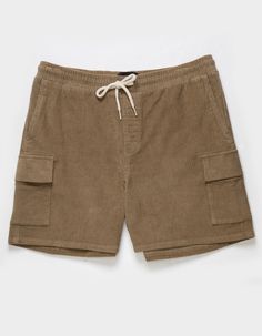 Rsq Cord Cargo Pull On Shorts. Corduroy Fabric. Elastic Waistband With Drawstring. Side And Back Welt Hand Pockets. Cargo Pockets With Button Closure. Approx. Outseam: 17''. 98% Cotton, 2% Spandex. Machine Wash. Imported. Mens Cords, Guy Outfits, Graphic Shorts, Khaki Shorts Men, Wwe T Shirts, Flannel Sweatshirt, Big Men Fashion, Pull On Shorts, Corduroy Shorts