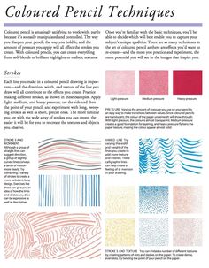 an article about colored pencil techniques and how to use them in your art workbook