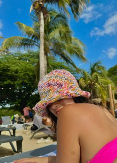 A colorful crochet bucket hat features a vibrant mix of yarns in various shades, creating an eye-catching patchwork effect. The hat has a soft, textured look with intricate stitches forming a snug yet flexible fit. It's perfect for adding a pop of color and personality to casual outfits. Thank you for supporting my business and choosing handmade! Sizes  Medium: crown of head measures 6 inches  Large: crown of head measures 7 inches Multicolor Crochet, Head Crown, Art Crochet, Colorful Crochet, Crochet Bucket, Crochet Bucket Hat, Art Textile, Crochet Art, My Business