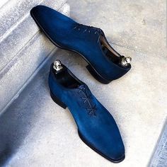 Finsbury Shoes, Quality Leather Boots, Gentleman Shoes, Custom Design Shoes, Suede Oxfords, Classy Shoes, Handmade Leather Shoes, Suit Shoes, Night Blue