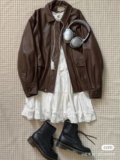 Black Leather Coat Women, Black Leather Coat, Coat Women, 가을 패션, Mode Vintage, Dream Clothes