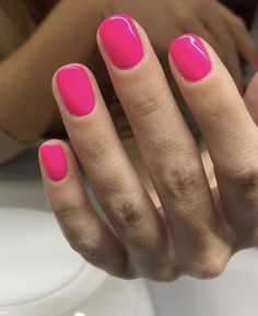 Short Manicure, Pink Chrome Nails, Summer Nail Polish, Short Gel Nails, Plaid Nails, Gelish Nails, Dipped Nails, Dream Nails, Gorgeous Nails