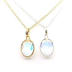 Oval Moonstone Bezel Pendant - JewelLUXE Champagne Diamond Necklace, March Birthstone Necklace, Black Diamond Necklace, Black Diamond Solitaire, Gold Lariat Necklace, Compass Pendant, Rose Quartz Necklace, Blue Moonstone, Bezel Pendant