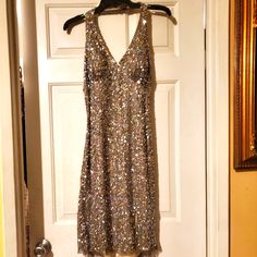 Silver Sequins Mini Dress Dresses V Neck, Serena Van, Sequins Dress, Windsor Dresses, Dresses Backless, Sequin Mini, Sequin Mini Dress, Silver Sequin, Sequin Dress