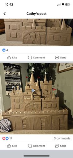 an image of a castle made out of cardboard