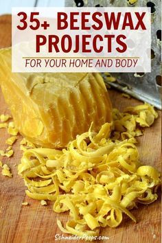 the best homemade beeswax products for your home and body, with text overlay that reads 35 beeswax projects for your home and body