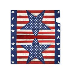 an american flag with three stars on the bottom and one star in the middle, as if