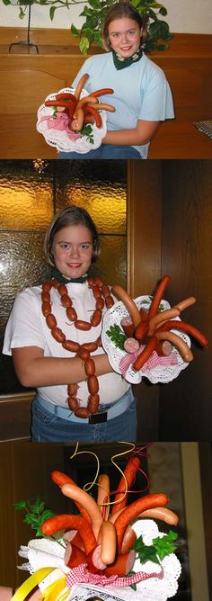 there are two pictures with carrots on them and one is holding a plate full of carrots