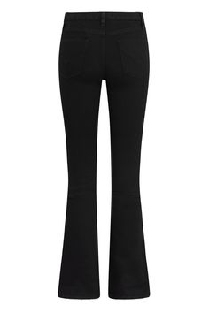 DescriptionStreamlined and flattering, our Barbara High-Rise Bootcut Jean in Black is cut for a slim, contoured fit with an elevated waistline and a gently flared leg. Made from Italian stretch denim designed to smooth, sculp, and hold its shape, it’s the pair your collection is missing.This style is part of our growing range of lower impact fits made with eco-friendly materials, including GOTS-certified organic cotton, GRS-certified recycled elastane, and SCS-certified recycled polyester.Produc High Rise Bootcut Jeans, Bootcut Jean, Denim Branding, Men Fits, Denim Design, Italian Fabric, Hudson Jeans, Ladies Day, Skirt Pants