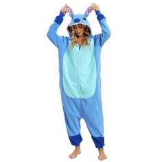 PRICES MAY VARY. 100% Polyester Imported Zipper closure Machine Wash Soft and comfortable. high quality. it keeps warm in autumn and winter and a better choice for carnival costume. The Animal Stitch Onesie is comfortable and suitable for both men and women, can be worn at home, staying in the couch and enjoying leisure with the family. Occasion: Halloween, Christmas, Children’s Party, Carnival, Costume, Birthday Game. Many animal style, very friendly, The animal suit has a sweet face, makes your dreams become reality costume! Please check the size chart before ordering the item !!! Features
 Soft and comfortable. 
 Many animal style, very friendly.
 Animal model, it is suitable for unisex.
 Occasion: Halloween, Christmas, children's Pyjamas Onesie, Stitch Costume, Stitch Pajamas, Adult Onesie Pajamas, Pajama Costume, Funny Pajamas, Chat Kawaii, Animal Onesie, Onesie Costumes