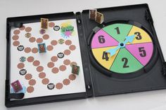 a board game with numbers and dices on it