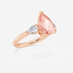 2 1/2 ctw Fancy Pink Pear Lab Grown Diamond Three Stone Engagement Ring 14K Rose Gold Three Stone Engagement Ring, Stone Engagement Ring, Three Stone Engagement, Three Stone Engagement Rings, Stone Engagement Rings, Stone Engagement, Three Stone, Lab Grown, Lab Grown Diamonds