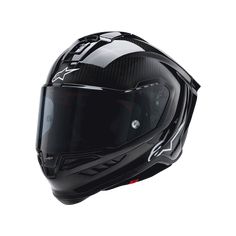 the helmet is black with white designs on it