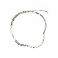 Type: AccessoriesMaterial: Titanium steel,artificial pearlNecklace length: 48cm ( 18.9 inches )Extension chain: 7cm( 2.7 inches ) Trendy Metal Pearl Necklace With Clavicle Chain, Trendy Metal Clavicle Chain Pearl Necklace, Trendy Metal Pearl Necklace With Pendant, Trendy Metal Pearl Necklace With Chain, Trendy White Pearl Metal Necklace, Trendy Metal Chain Necklace With Pearl Pendant, Silver Pearl Necklace With Double Chain, White Stainless Steel Necklace With Silver Chain, White Stainless Steel Chain Necklace