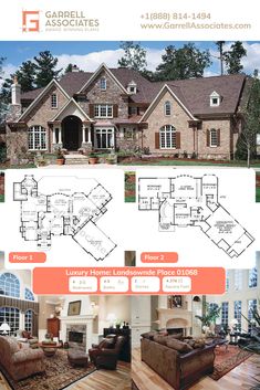 the floor plan for this luxury home is very large and has lots of room to move in