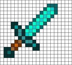 برق بنزين, Minecraft Quilt, Minecraft Beads, Minecraft Diamond, Minecraft Pattern, Perler Beads Ideas, Pearl Beads Pattern, Hama Beads Patterns, Minecraft Pixel Art