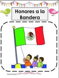 an image of a flag with the words honores la bandera in spanish on it