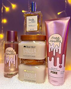 Vanilla Scented Shower Routine, Vanilla Scent Aesthetic, Vanilla Scent Combo, Scented Shower Routine, Scent Aesthetic, Scent Combos, Summer Scents, Pink Vanilla