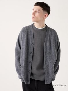 - Hand-washable.  Function details  - Sheer: Not Sheer - Fit: Oversized - Pockets: With Pockets  - The images shown may include colors that are not available.  Product ID: 469402 Cardigan Uniqlo, Men Cardigan, Oversized Pockets, Uniqlo Men, Mens Cardigan, V Neck Cardigan, Styling Ideas, Fall 2024, Uniqlo