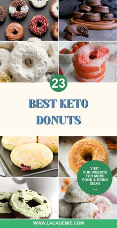 several different types of donuts with the words best keto doughnuts