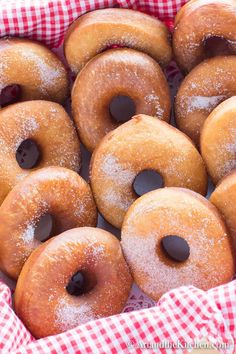 there are many doughnuts in the basket together