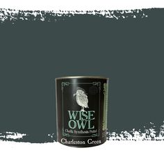 a can of wise owl chalk sits in front of a white background with the word wise owl on it